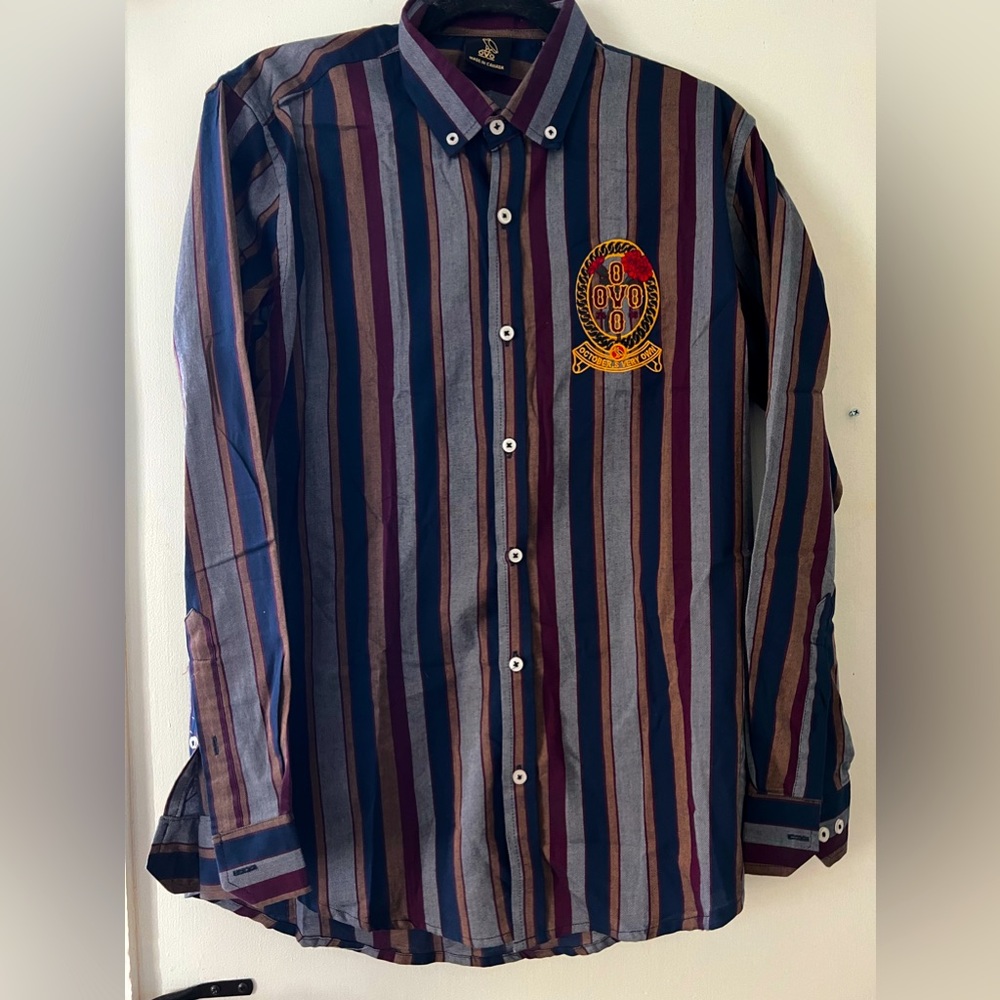 OVO striped button shirt - XL - like new condition